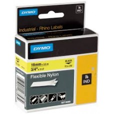 Dymo 19mm X 3.5m Nylon Black on White Tape
