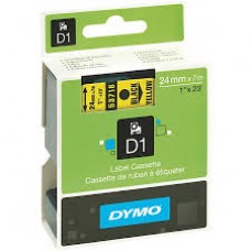 24mm X 7, DYMO D1 Tape Black on Yellow
