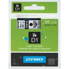 9MM X 7M Dymo D1 Tape Black on Clear