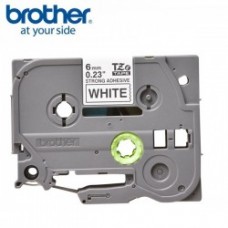 Brother TZe S211 strong adhesive  p-touch label  6mm black on white